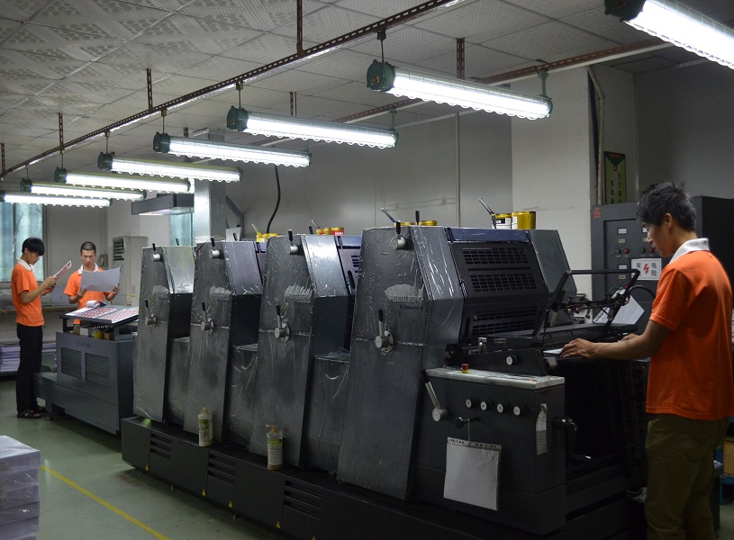海德堡四色膠印機生產現場